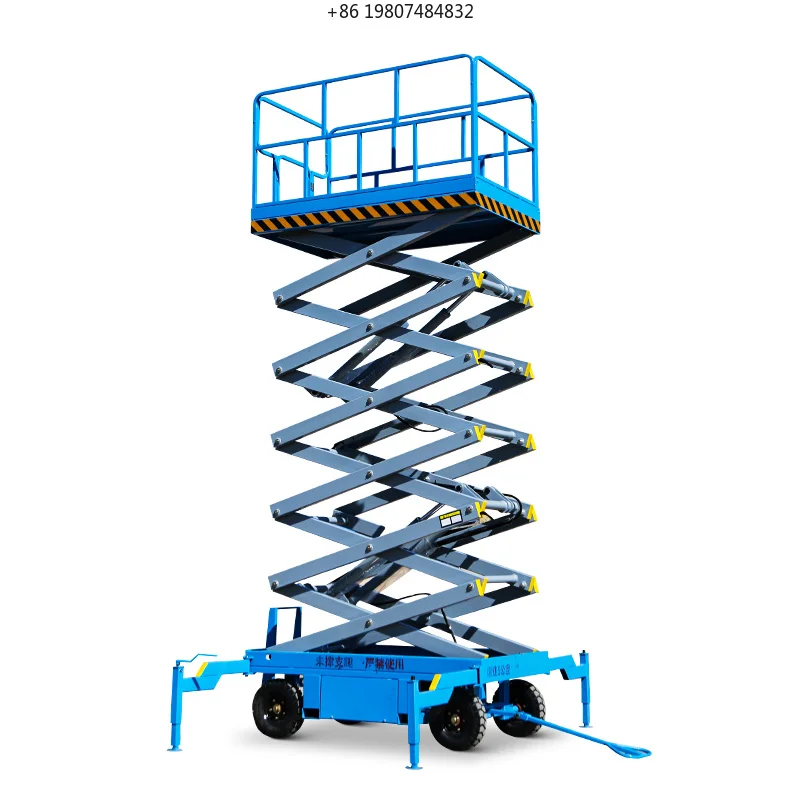 High Efficient Self-propelled Scissors Lift, Hydraulic Mobile Platform, 300kg 12m Lifting Height, Industrial Use, Aliexpress