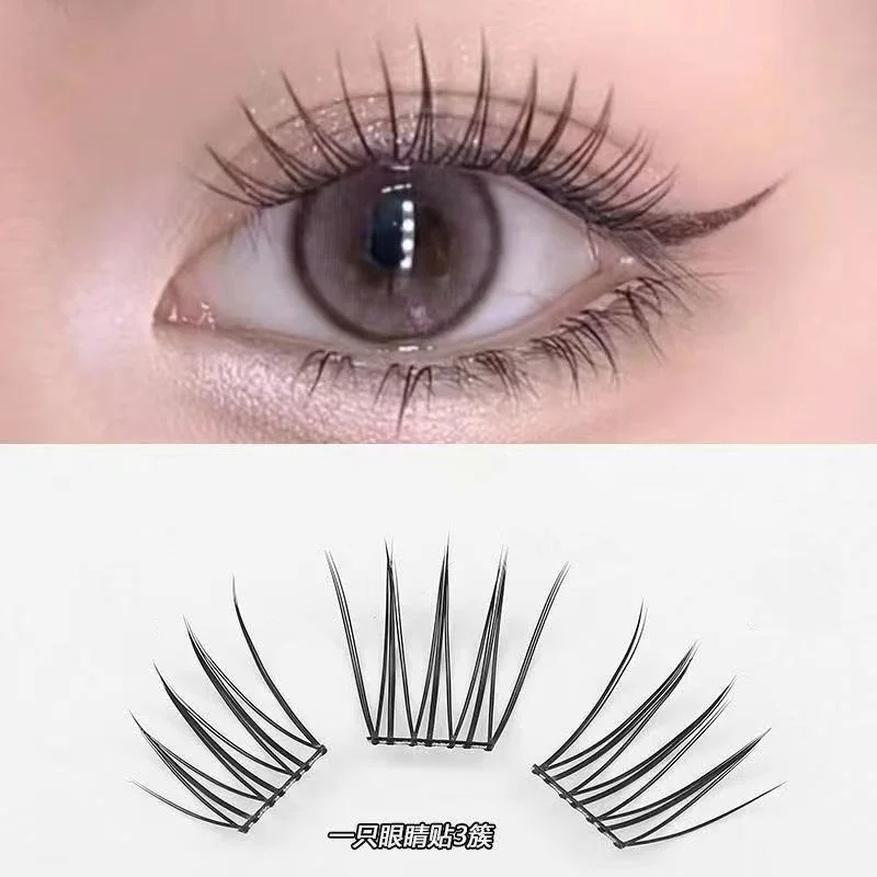 Kein Kleber Nötig Idol Künstliche Wimpern Große Kapazität 7-9mm Selbstklebende Wimpern DIY Wimpernverlängerung Koreanisches Make-up Cluster-Wimpern – Detail 4