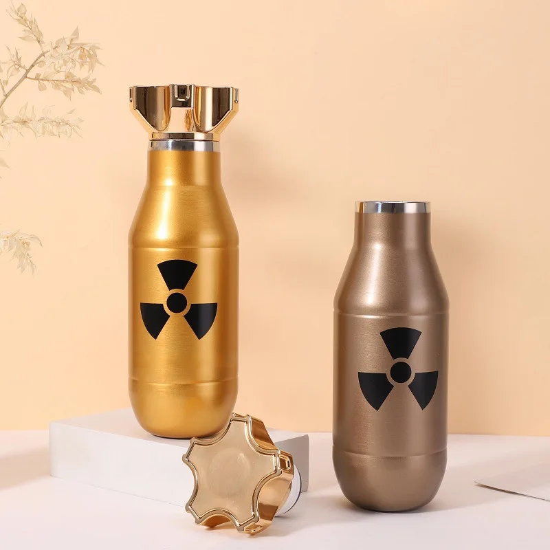 Creative Bullet-Shaped 304 Stainless Steel Vacuum Insulated Tumbler Thermal Mug with Gift Box for Business