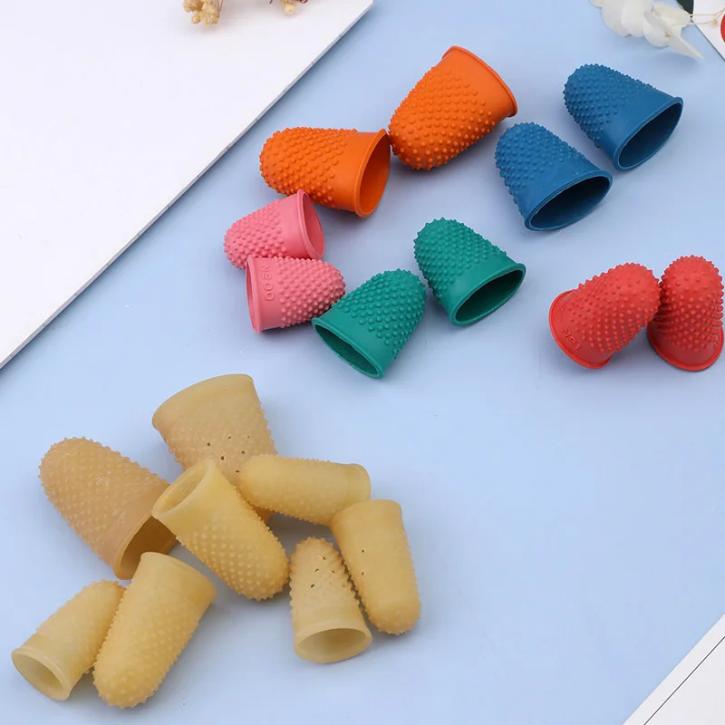 MIUSIE 10Pcs Silicone Finger-cot Fingertips Protector Anti-cut Sewing Tool Accessories Heat Resistant Finger Sleeves