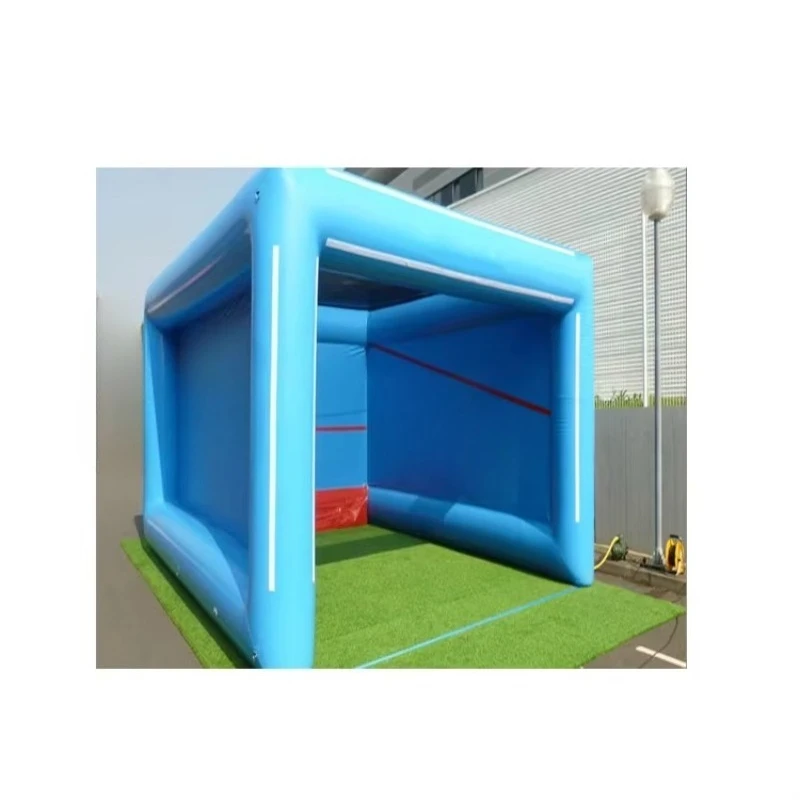 Outdoor sports equipment was blown up, including gateposts, ball targets, and inflatable squash courts