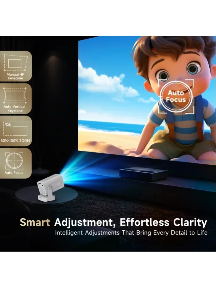 Magcubic Smart Mini-Projektor HY310 mit Air-Mouse-Sprachsteuerung, 330ANSI 1080P Autofokus, Android 11, 5W-Lautsprecher, 4K-Unterstützung, verbesserte Version des HY300.