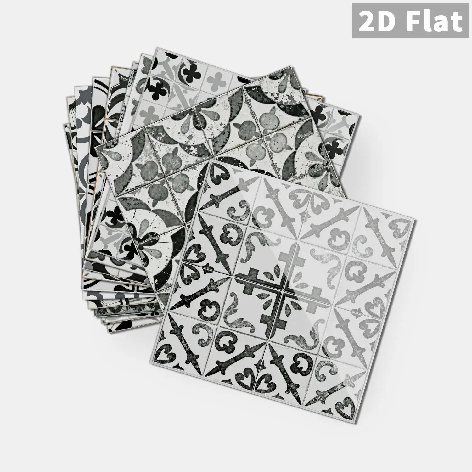 

Retro floral tile decal, 36 waterproof self-adhesive wall stickers, suitable for splash proof kitchen and bathroom walls