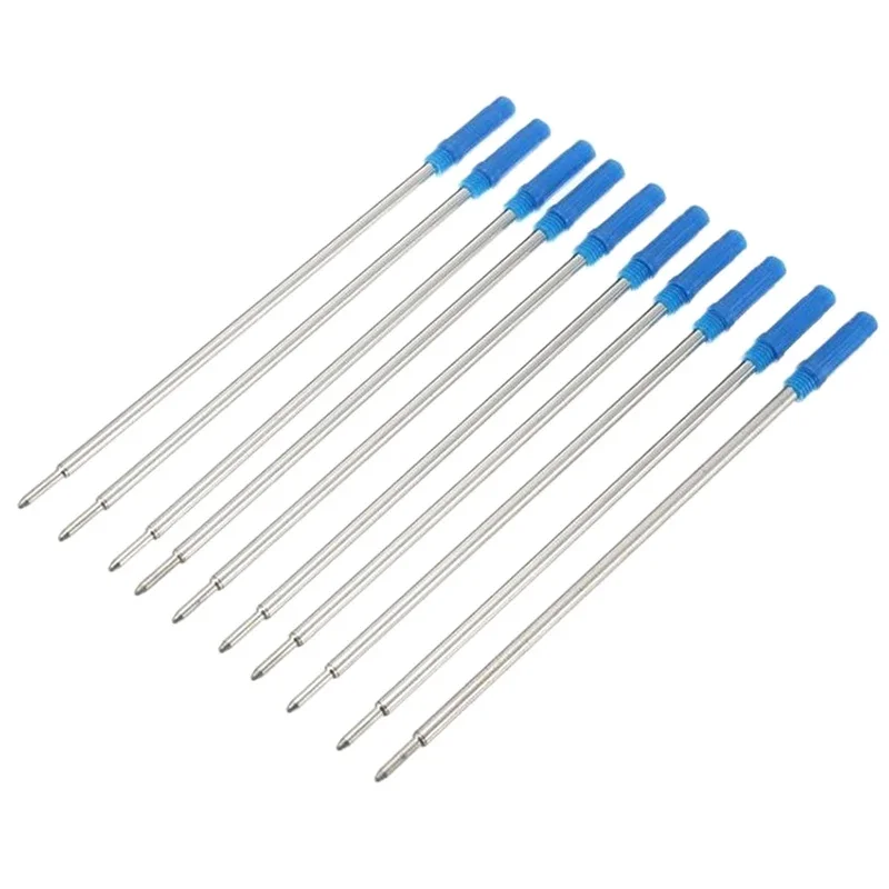 10 Pcs Pen Refill Blue Black Ink Ballpoint Ball Point Pens Refills For High Quality Writing Office School Supplies