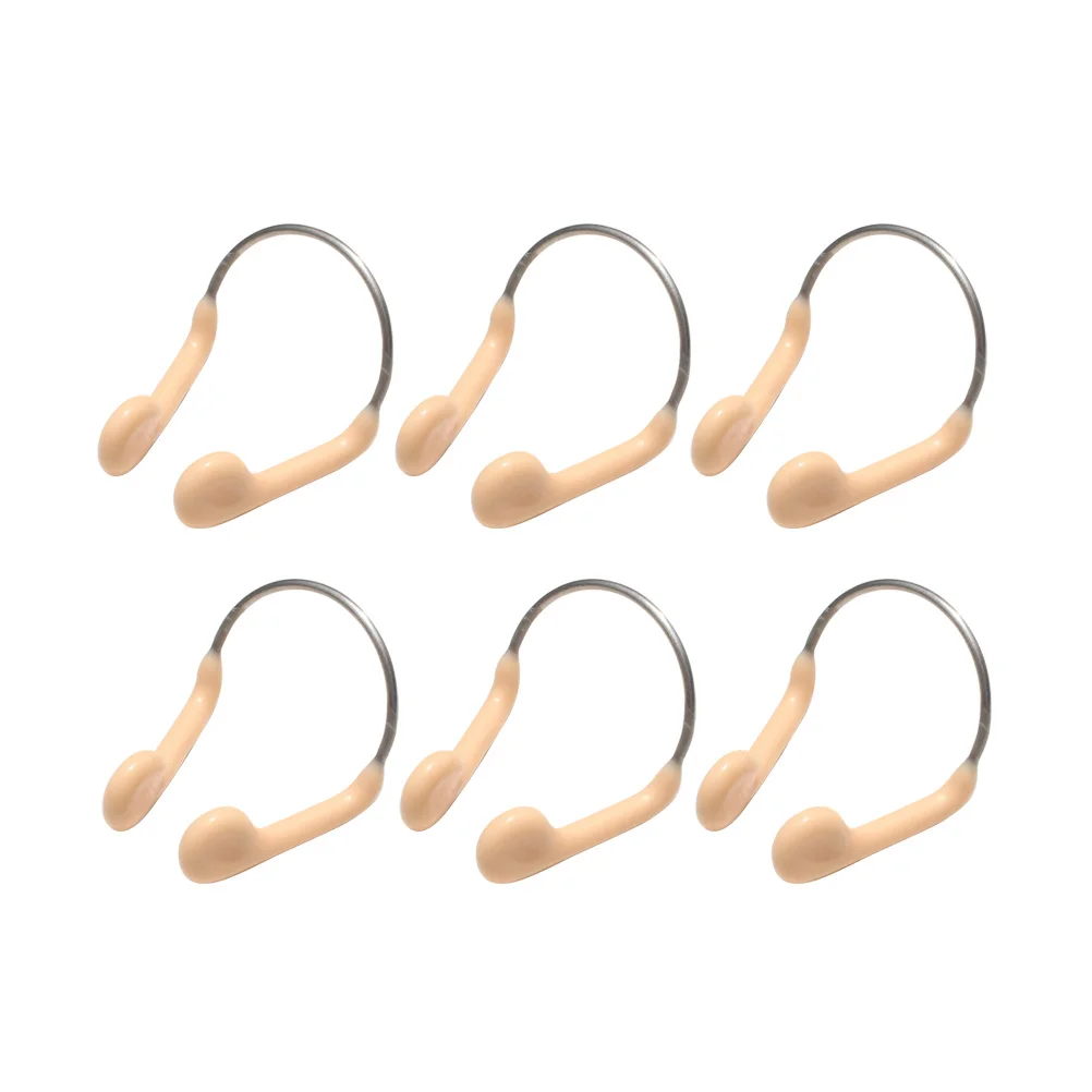 6Pcs Swimming Nose Clips Steel Wire Metal Frame Swimming Gear for Adults Kids Beginners Sports Swim Nasal Clips