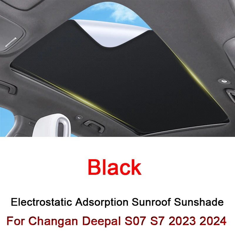 Car Electrostatic Adsorption Sunroof Sunshade Cover For Changan Deepal S07 S7 2023 2024 2025 Heat Insulation Skylight Sticker