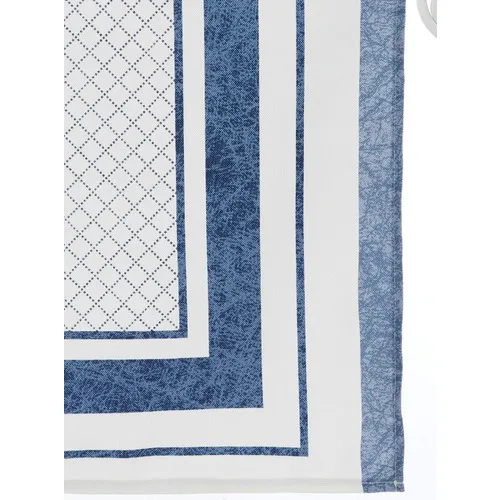 Ays Home Straight Blue Striped Stain-resistant Woven Runner