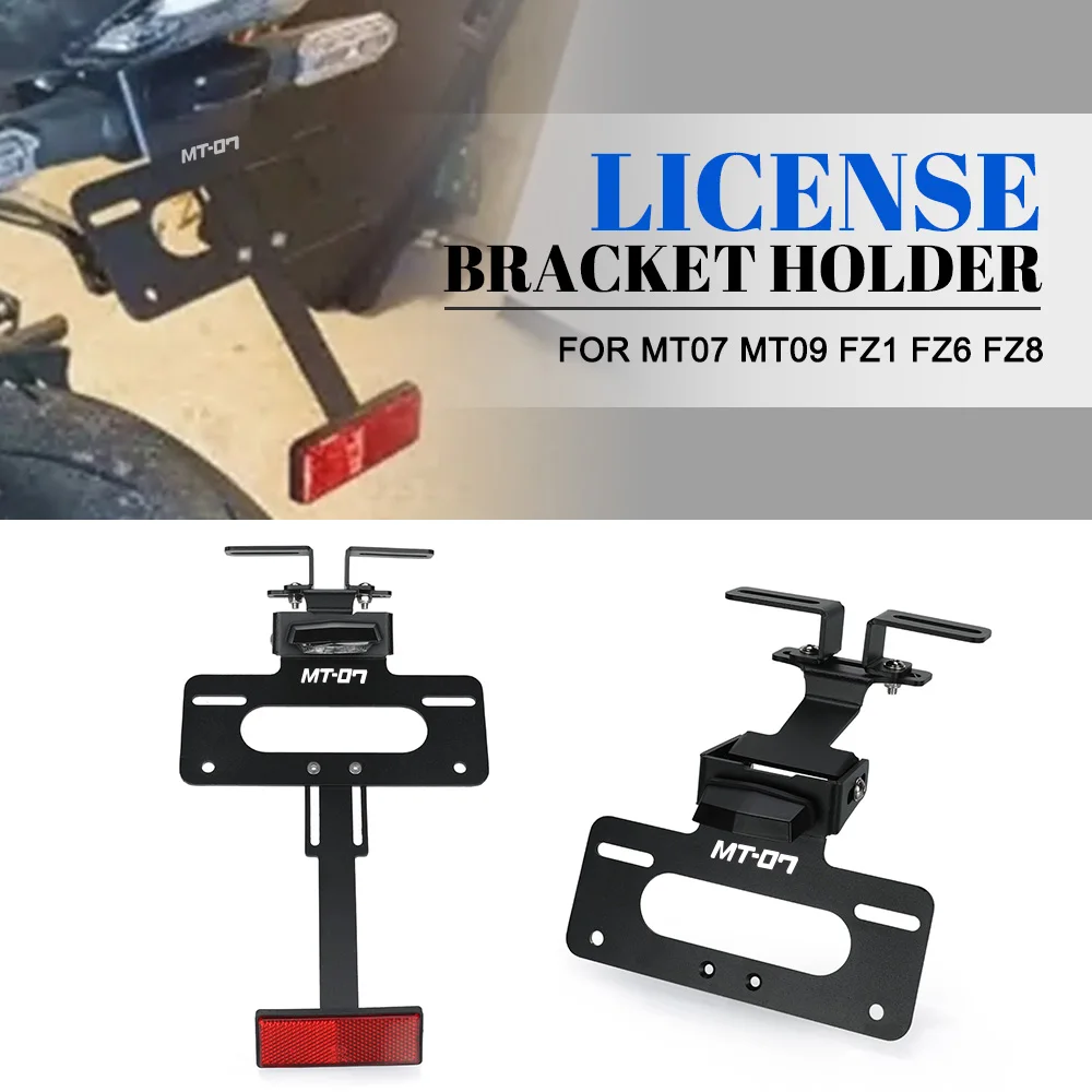 

MT-07 MT-09 Fender Eliminator Kit FOR Yamaha MT07 MT09 FZ1 FZ6 FZ8 Adjustable License Plate Relocation Bracket with light FZ 1