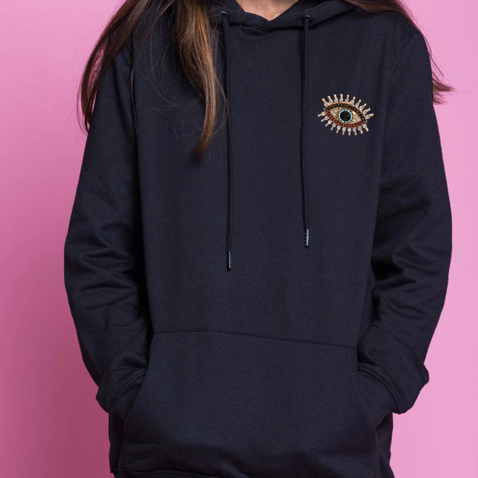 

Crystal Devil Eye Brooch Pin Durable Alloy Scarf Brooch Clip Decorative Coat Accessory Fashion Brooches for Women