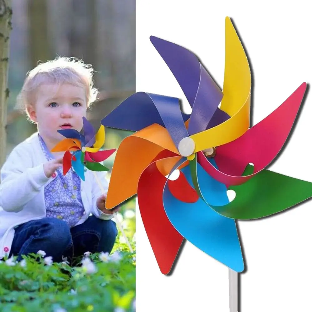 DIY Camping Kids Toy Home Decoration Ornament Wind Spinner Windmill