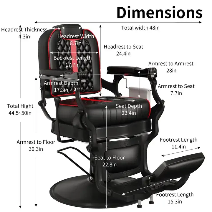 2026 Most Popular Wholesale Modern High Quality Black Hair Salon Men Hair Washing Barber Chair for Sale