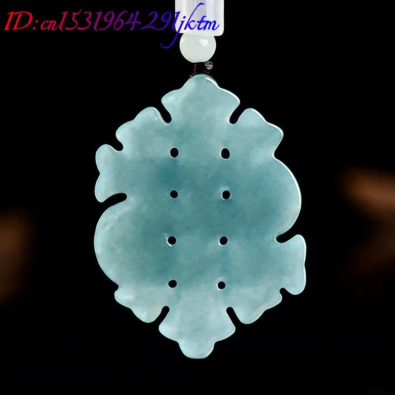 Natural Burmese Jadeite Chinese Knot Pendant Necklace Gemstone Talismans Real Jade Jewelry Charm Luxury Gifts for Women view 4