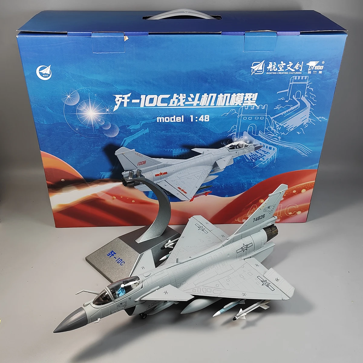 Model myśliwca J-10C w skali 1:48, chiński, odlewany ze stopu, klasyczny, nostalgiczny, zabawka, pamiątka, prezent, statyczny model do ekspozycji.