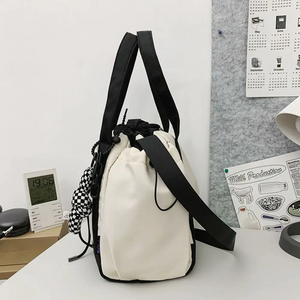 

Nylon Large Capacity Shoulder Bag Drawstring Korean Style Star Tote Bag Street Wear Five-pointed Star Y2K Crossbody Bag Outdoor