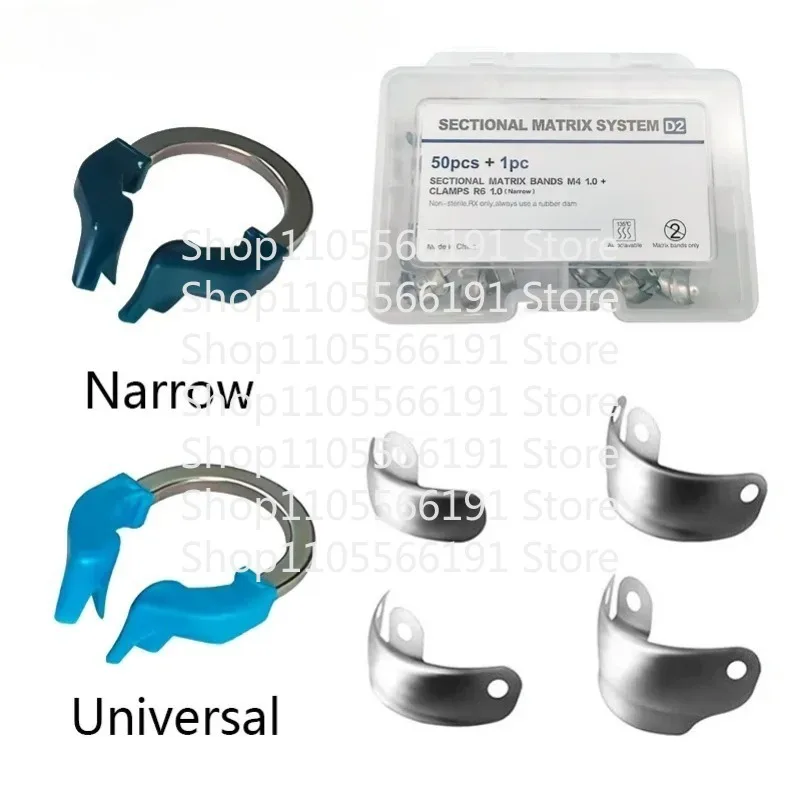 Q Lab Matrix Bands NITI Metal Matrices Clamp Ring Sectional Contoured Matrix System
