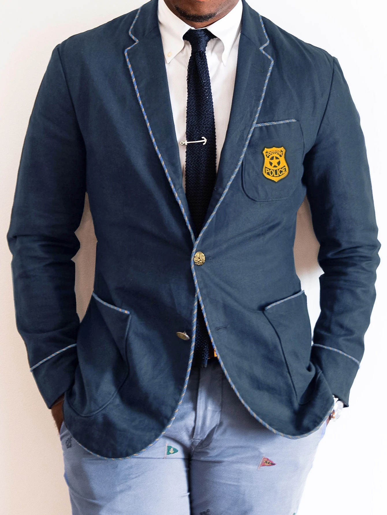 سترة رجال الأعمال غير الرسمية الأنيقة لربيع وخريف 2026 على الطراز البريطاني الإيطالي معطف رسمي مزين بأزرار للتنقل