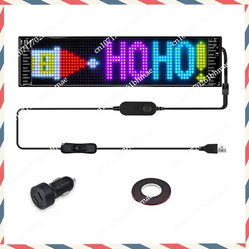 

-A21Z Светодиодная пиксельная панель, USB 5 В Гибкий светодиодный модуль RGB Прокрутка текстового анимационного дисплея, приложение Bluetooth, 16X64 светодиодов 9,2X37,2 см Легко