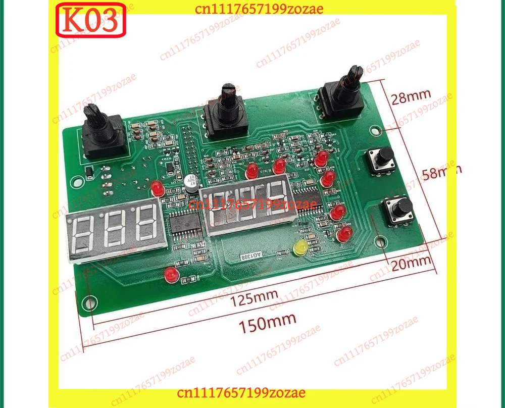 Digital Display Control Panel Motherboard for NBC 250GW 300GW 250GF Gas Shielded Welding, Replacement Parts