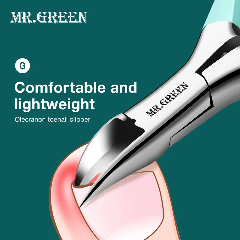 MR.GREEN 足の爪切り 巻き爪切り カッター ステンレス鋼 ペディキュアツール 厚い足の爪を爪溝の奥まで切り取るツール