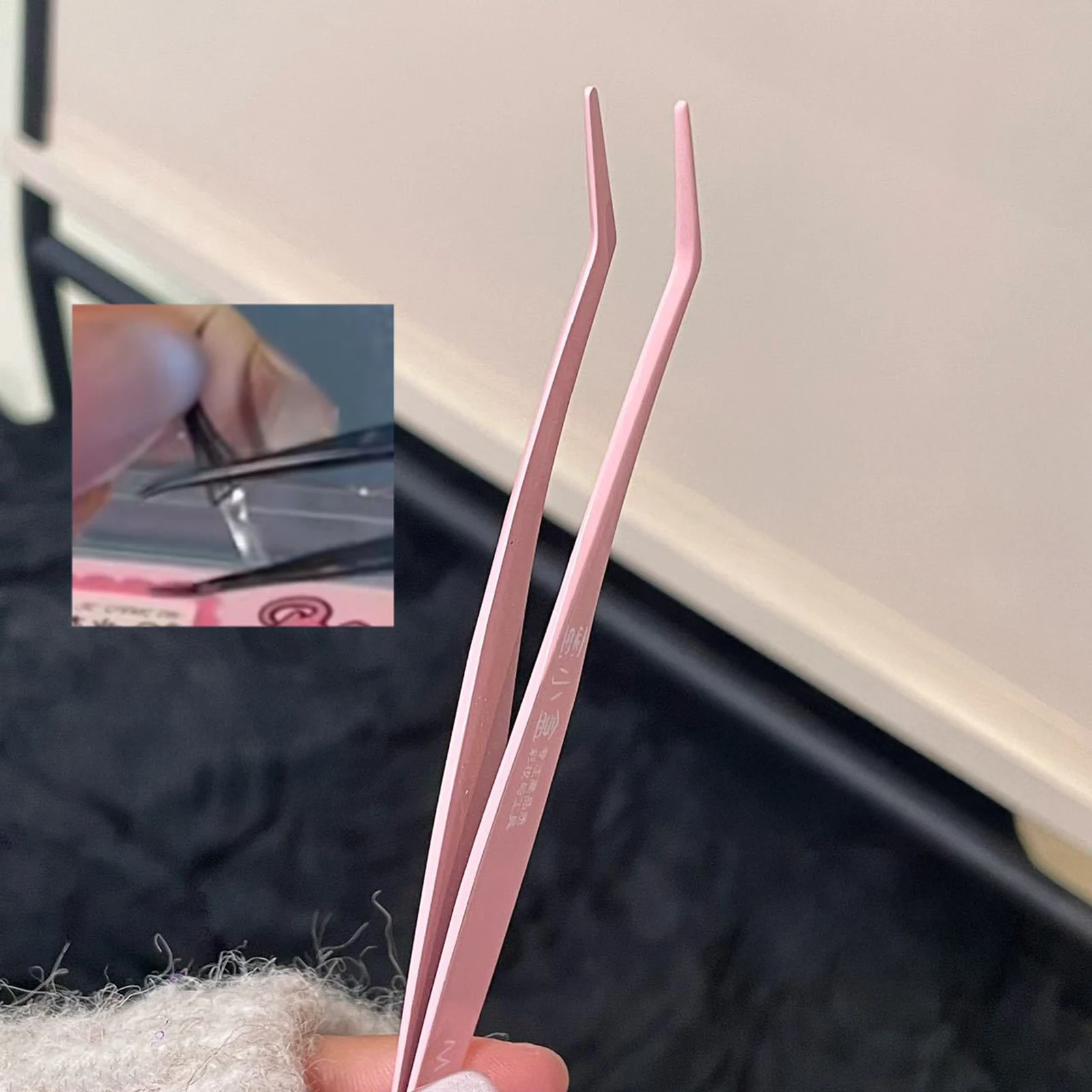 Pęsety do sztucznych rzęs ze stali nierdzewnej Klipsy do przedłużania rzęs Narzędzia do makijażu oczu Profesjonalne pęsety z cienką końcówką