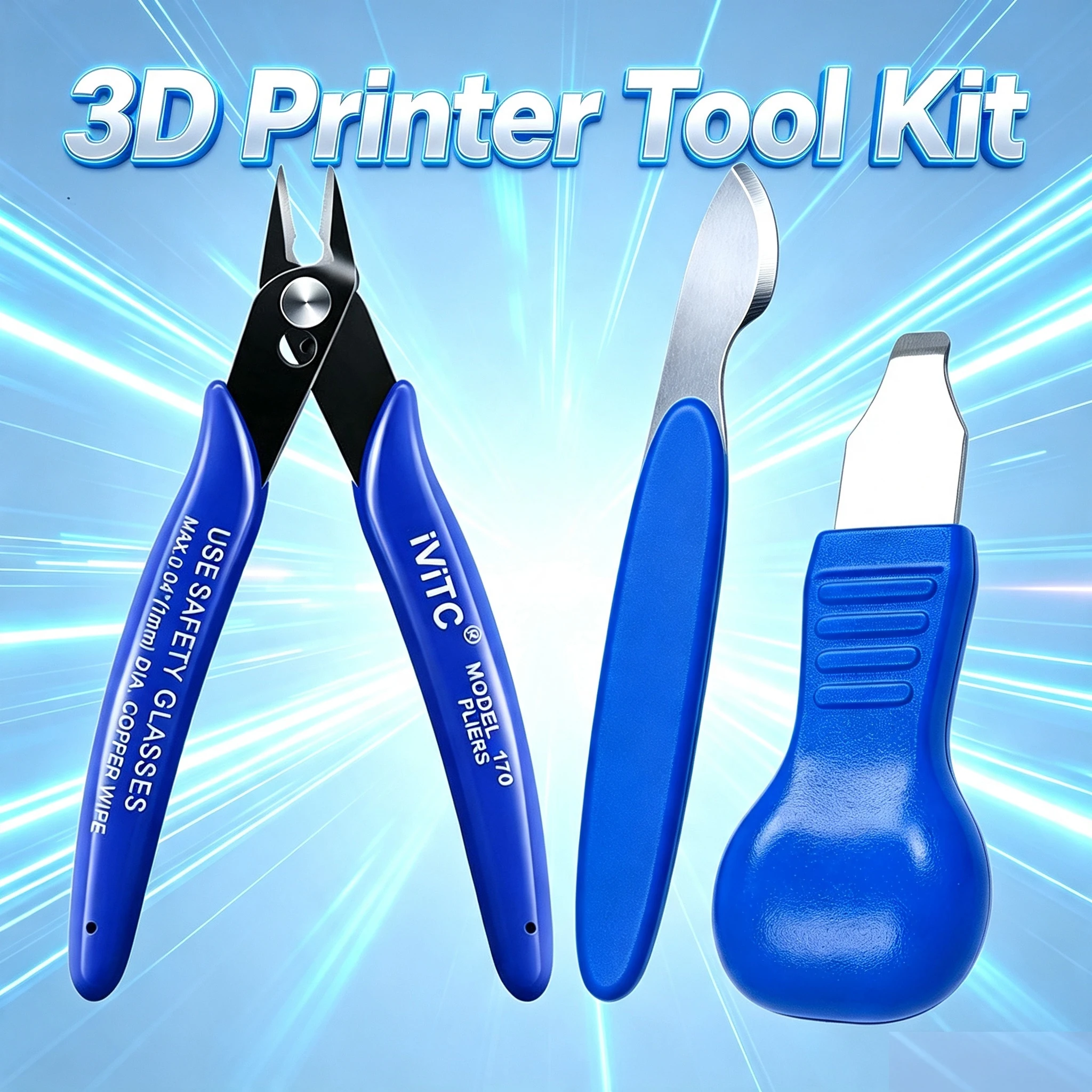 3D Printer Tool Kit for Removing Support PLA ABS UV Light Curing Model Material Support Removal Cutter 3D Printer Accessories