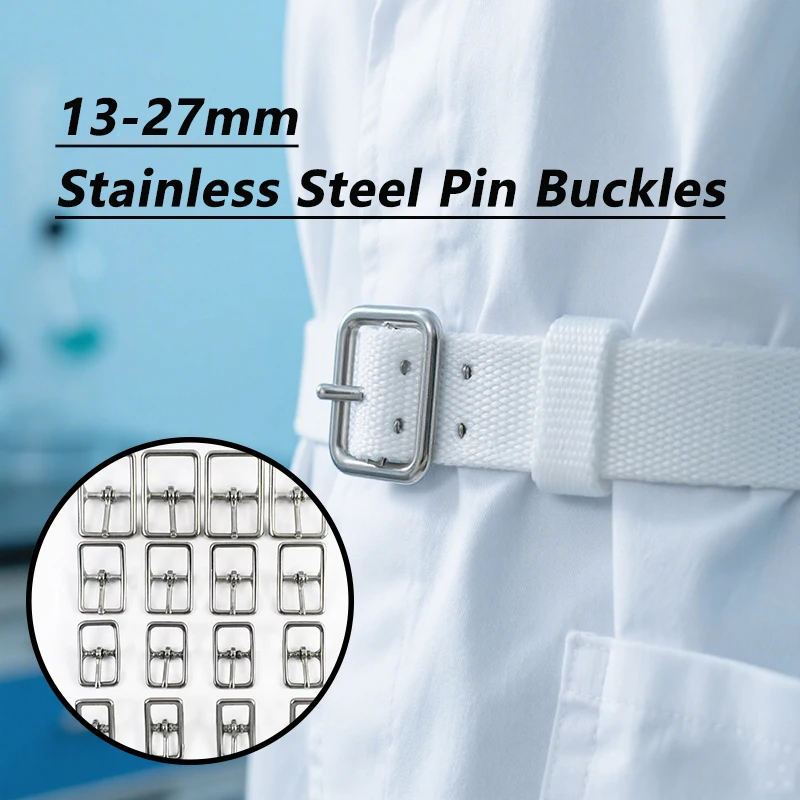 

1-5Pcs Stainless Steel Pin Buckles 13-27mm Bag Strap Belt Metal Buckle Leather Craft Dog Leash Clasp Loop DIY Sewing Accessories