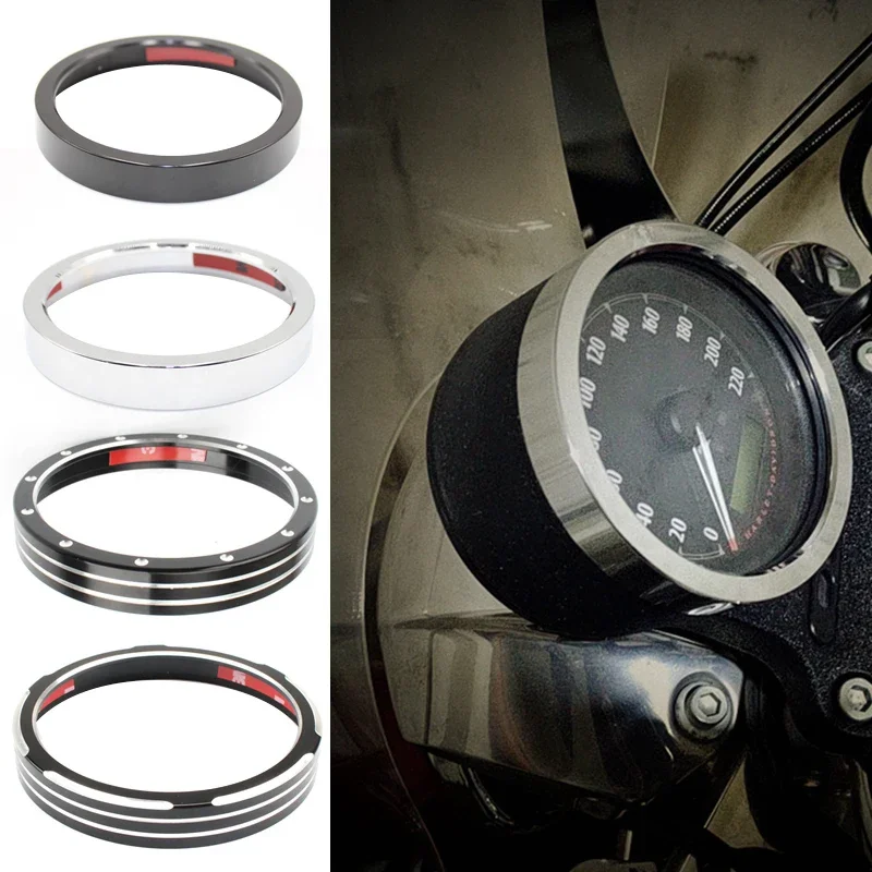 

Motorcycle Black Speedometer Trim Bezel Cover Billet CNC Cut For Harley Sportster 883 1200 XL XR Iron Dyna Stree Bob Low Rider