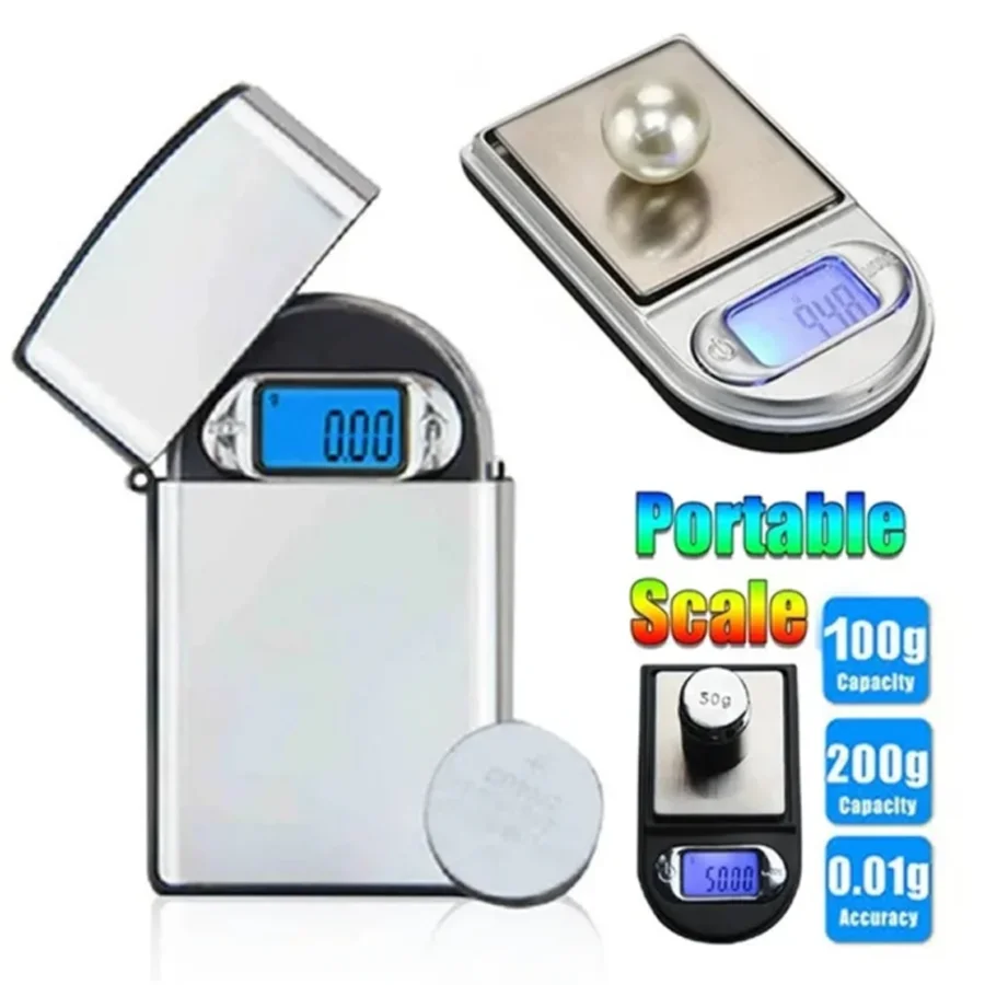 Mini Pocket Lighter Scale 200g Precision Digital Scales for For Jewelry Diamond Reloading Kitchen 0.01g Weight