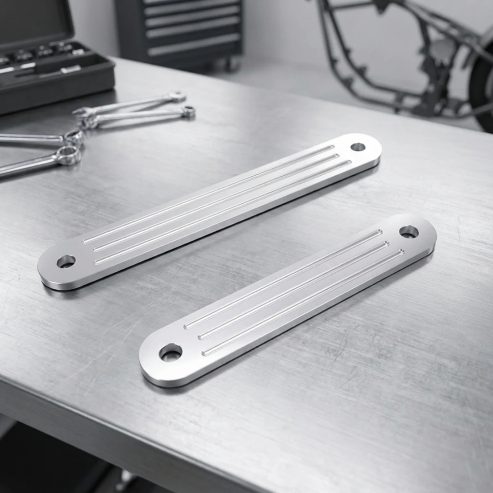 2 Pieces Marine Support Plate Kit Low-Profile Aluminum Backing Plate with Mounting Holes Hardware Anodized Strong view 6