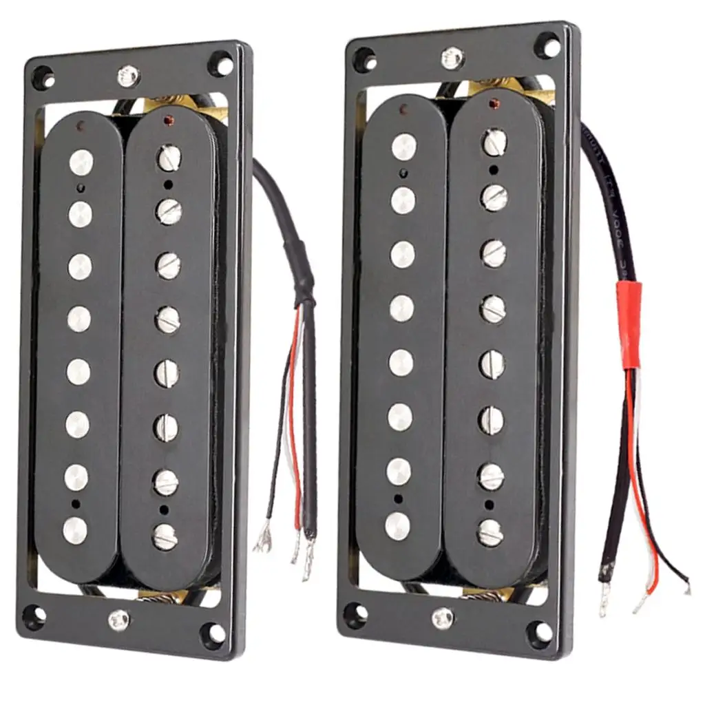 8 String Electric Guitar Pickups  Double Coil Pickups Parts Black