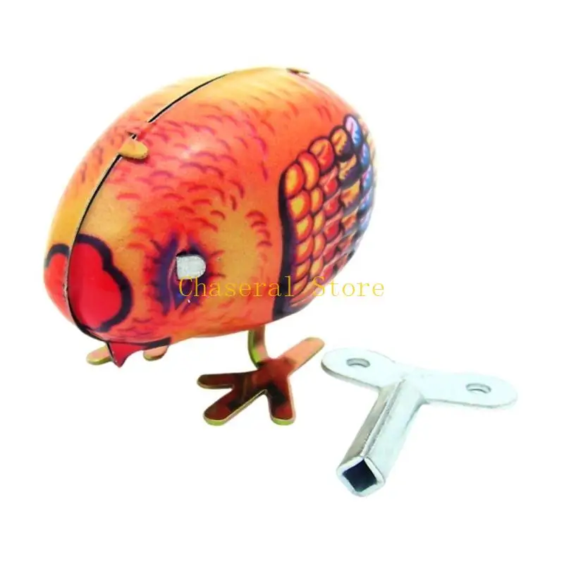 E7CE Creative Rooster Pecking Wind Up Toy Prank Fun Coffee Shop Display Decors