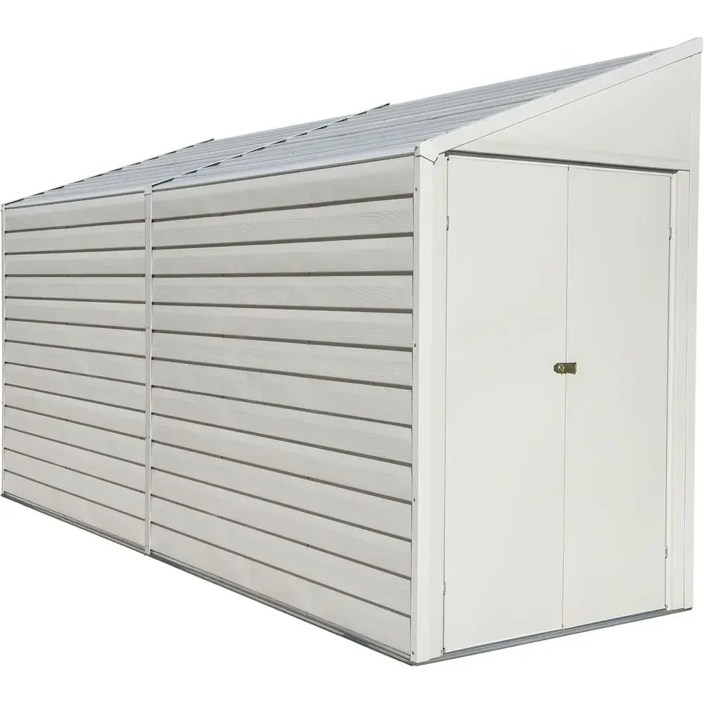 

Compact Galvanized Steel Storage Shed with Pent Roof, 4' x 10'