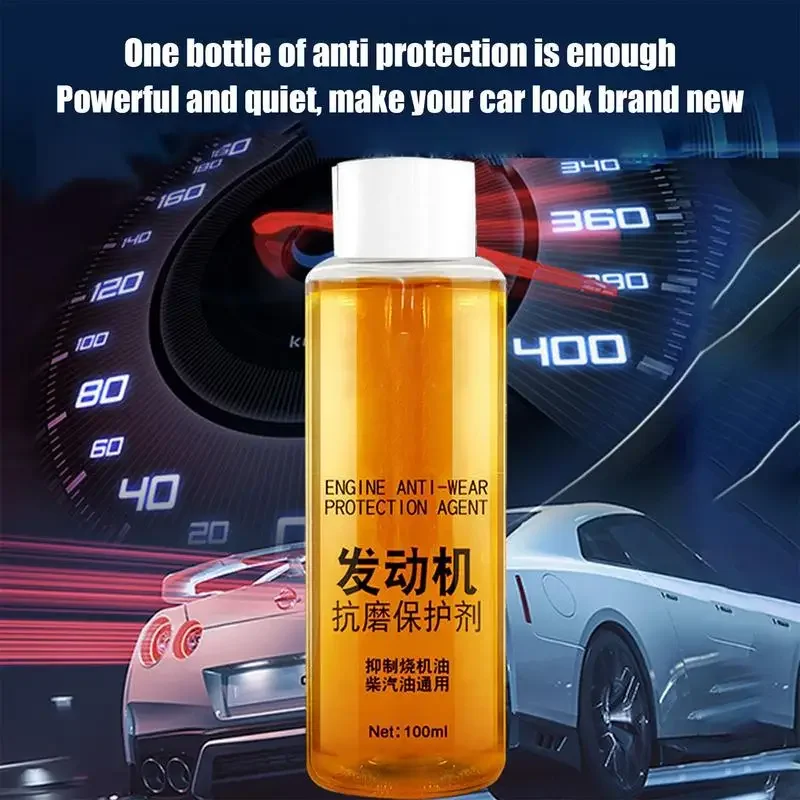 Safe Car Engine Oil 3.38oz Anti-rust Protective Motor Oil Anti-shake Auto Engine Restoration Anti-Wear Agent Noise Reduction