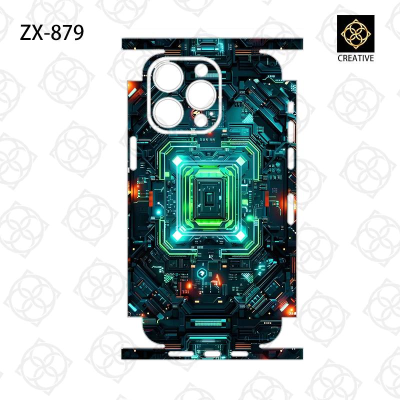 Colorful Skin Wrap for iPhone 15 Pro Max 14 13 12 Phone Sticker Protective Film for Back, Frame, Camera, Full Cover Sticker
