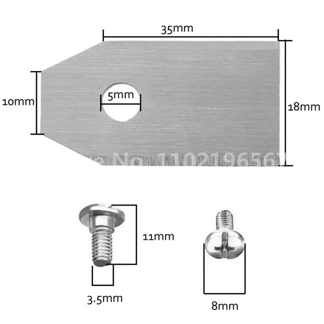 Juego de cuchillas plateadas para Robot de césped, juego de cuchillas de repuesto de 35x18x0,75 para Husqvarna, cortacésped automático, patio force, 60 unidades