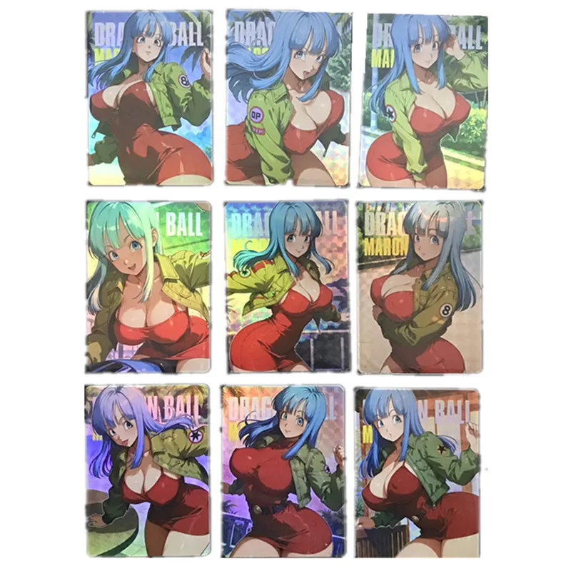 9 unids/set Anime Dragon Ball Z ex-novia Marron tarjeta desnuda diosa adulta ACG tarjeta Sexy 18+ juego de cómic tarjeta de colección juguete para regalo