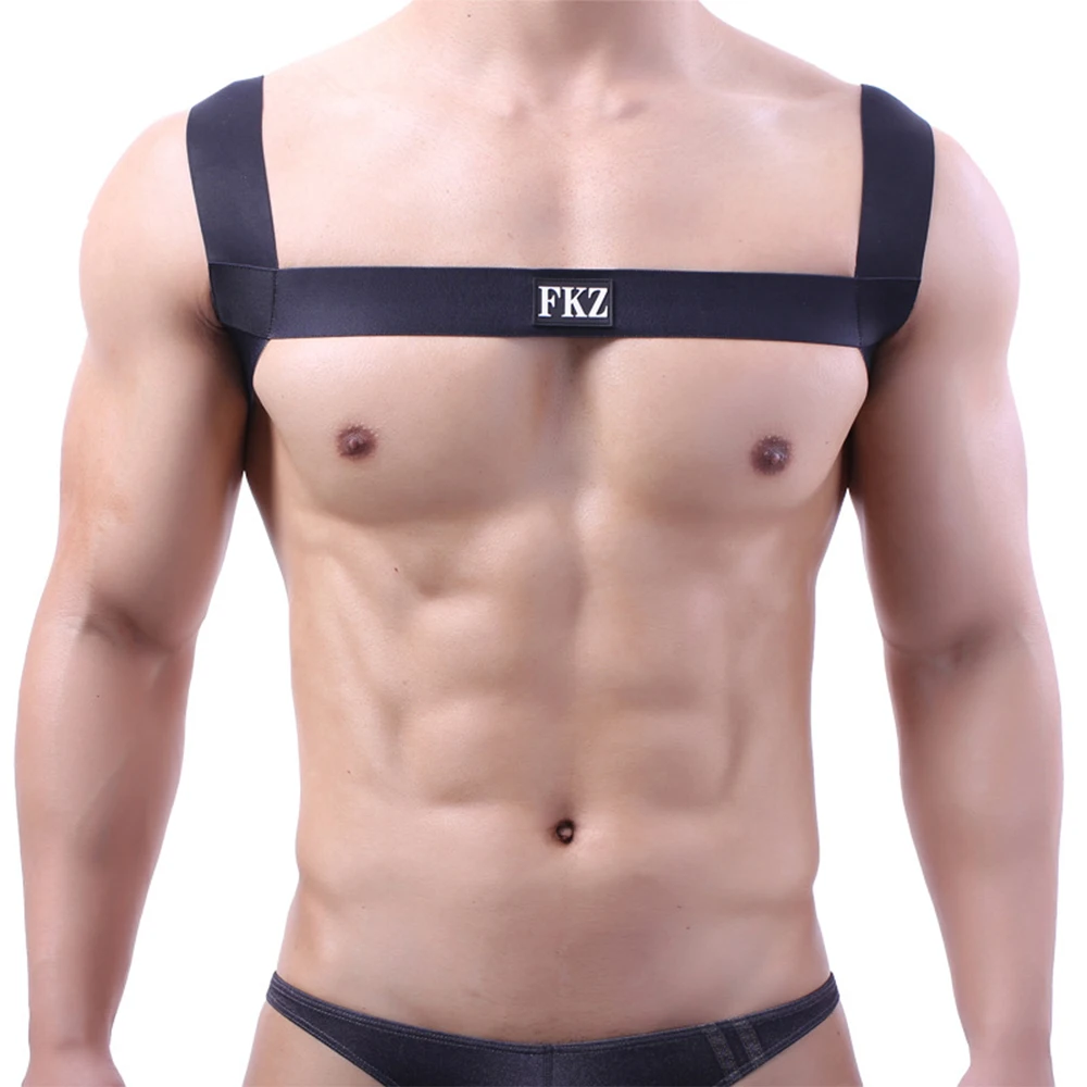 Men Straps Short Tank Top Exotic Sexy Harness Bandage Gay Erotic Fetish Lingerie Body Chest Costume Muscle Belt Sexy Underwear