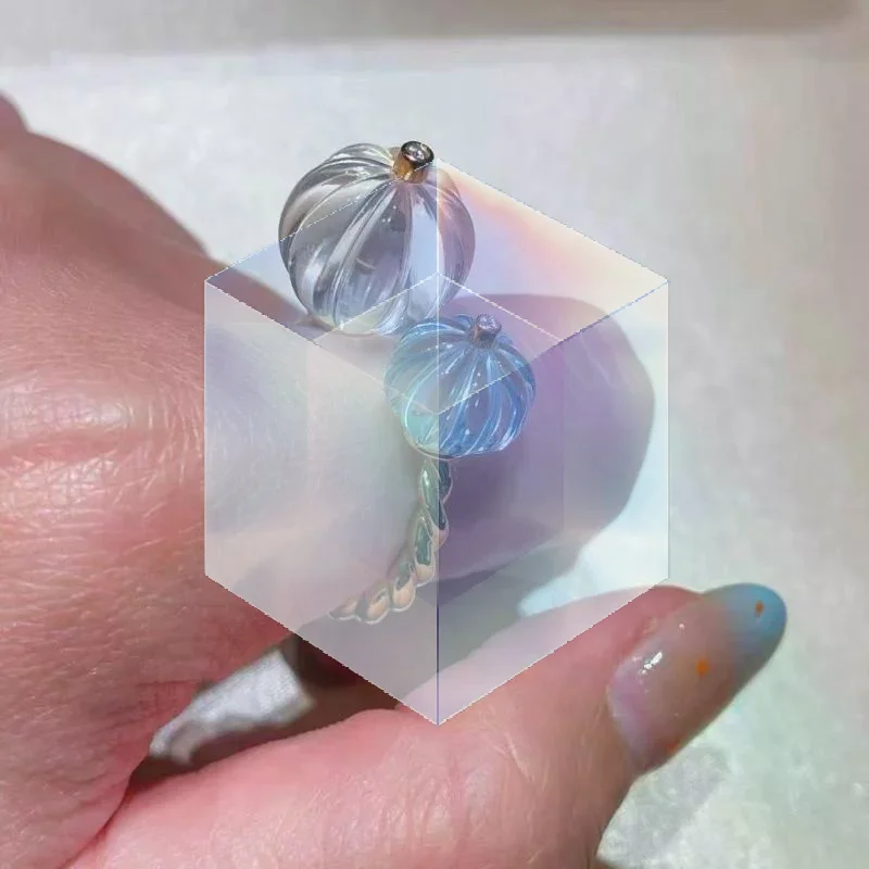 Trendy Fashion Pumpkin Open Rings For Women Dopamine Exquisite Design Daily Commuting Versatile Hand Decorations Jewelry