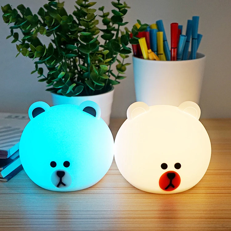 Welfare products in the store: Silicone night light pat light LED bedroom companion sleep light ambient night light