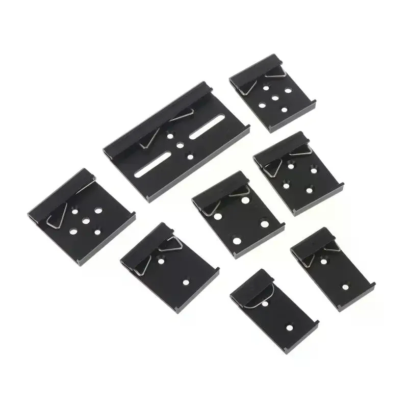 25mm 35MM 45MM Metal Din Rail Fixed Clamp Clip Relay Mounting Buckle Simple Fixing Rack with Mounting Holes