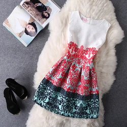 2022 Summer Dress Women Brand Print Style Sleeveless Vest Casual Dresses Ladie Vintage Slim fit Girl Jacquard Eroidery Clothing