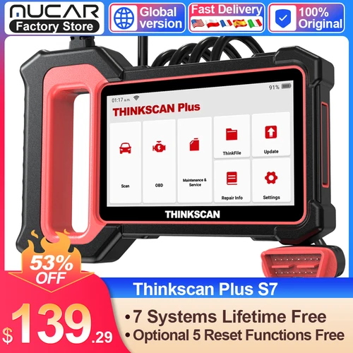 THINKSCAN PLUS S4/S6/S7 OBD2 Samochodowe narzędzia diagnostyczne Multi System Scan ABS SRS ECM TCM BCM IC AC Reset Code Reader Automatyczny skaner