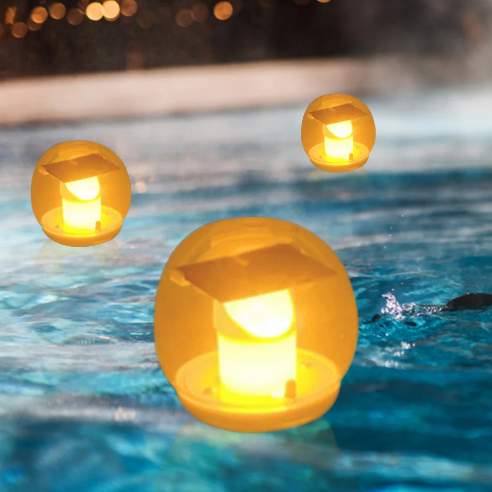 Pool Light Remote Control Outdoor Pool Solar Light IP68 Waterproof Solar Floating Lamp 6500K for Outdoor Garden Balcony