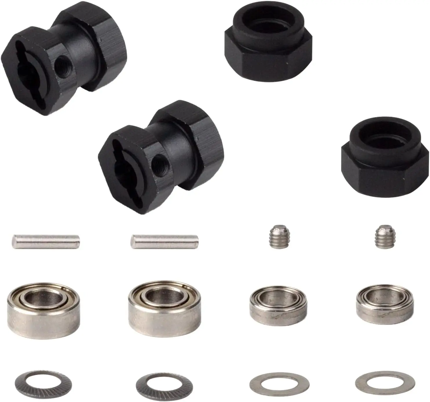 Grasshopper 12mm Aluminum Hex Adapter Wheels Rims Combinert for Tamiya Grasshopper Hornet Frog Grasshopper 2 Upgrade Parts