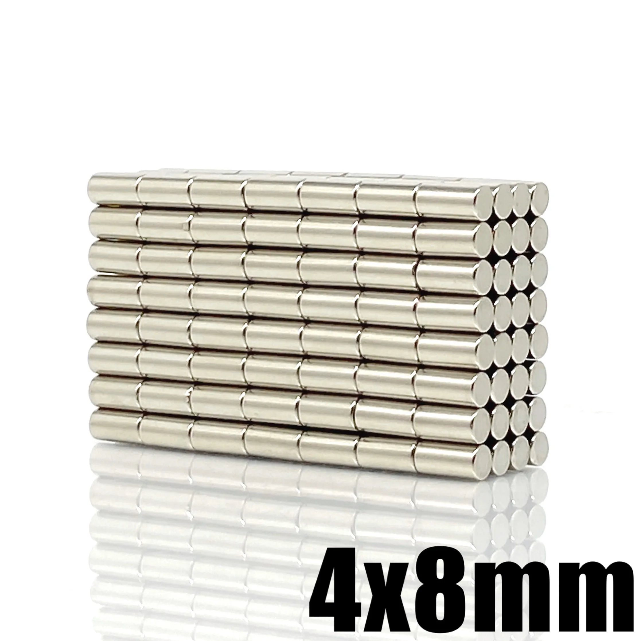 2-1000Pcs 4x8 mm N35 Search Minor Diameter Magnet 4mmX8mm Bulk Small Round Magnets 4x8mm Neodymium Disc Magnets 4*8 mm Imanes