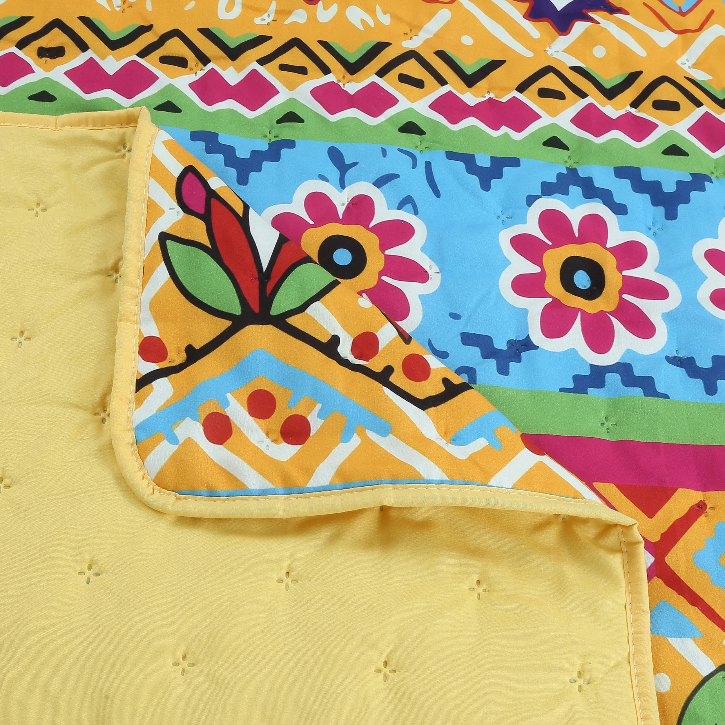 3pcs Bohemian Floral Pattern Comforter Set, 3D Digital Print, Soft-Touch Polyester, All-Season, Machine Washable, Woven