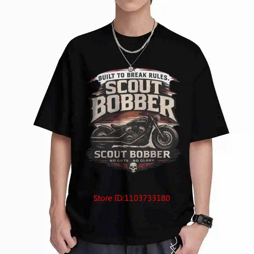 Stripped Bobber Heritage Cruiser Bike Short Sleeve Tee 100% Cotton T-Shirt