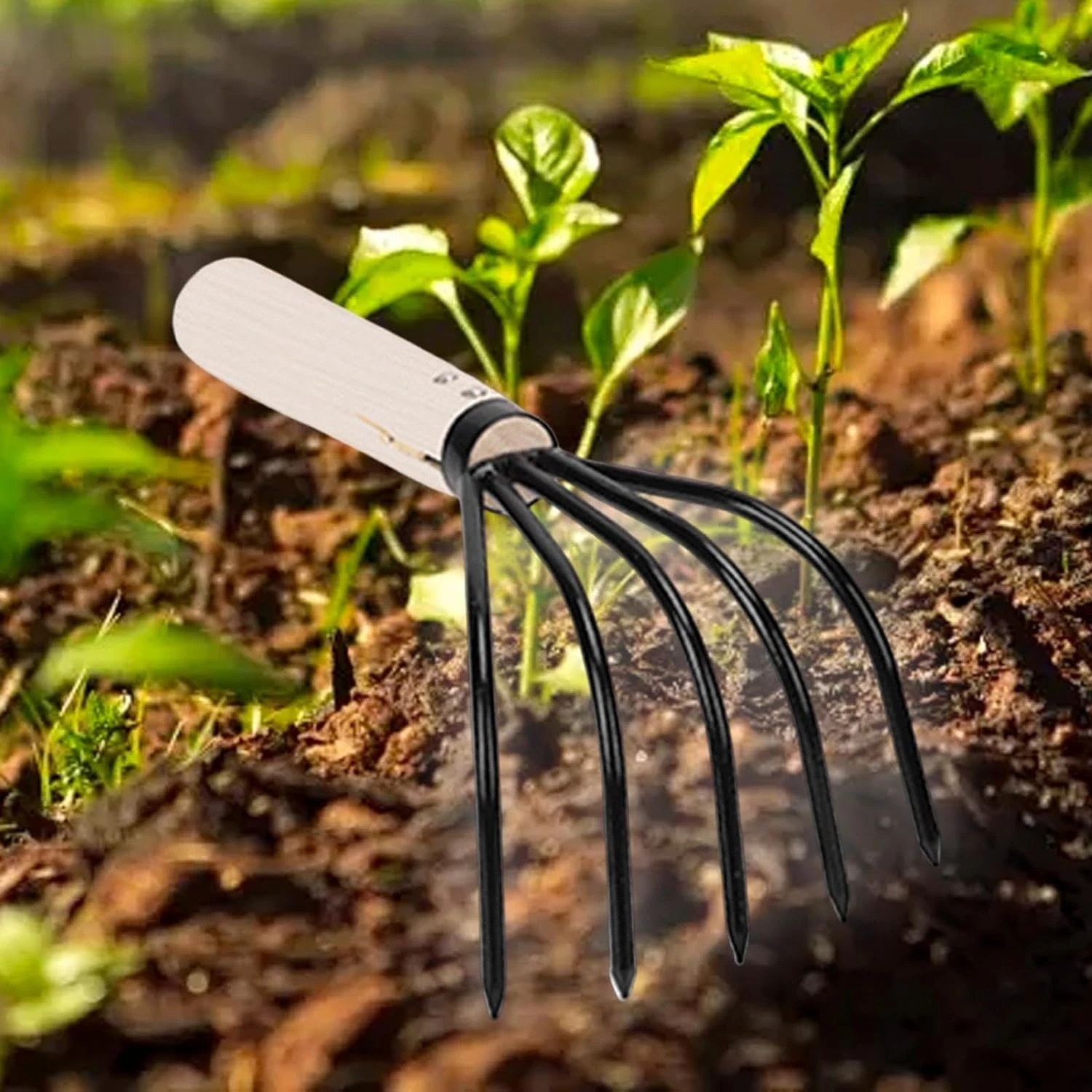 Efficient, Economical, Lightweight, Durable 5-Tines Claw Hand Rake for Gardeners - Convenient and Portable Option for Every Enth