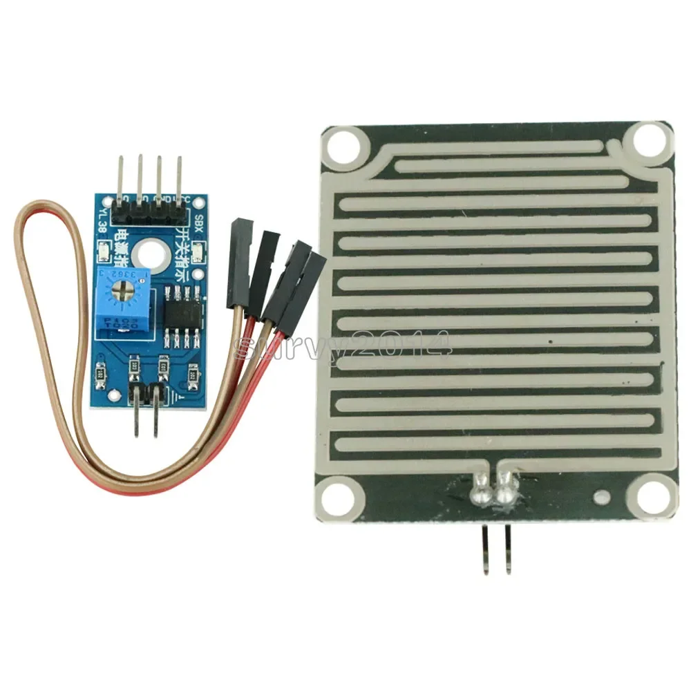 3.3-5V Rain Raindrops Detection Sensor Weather Humidity Module For arduino