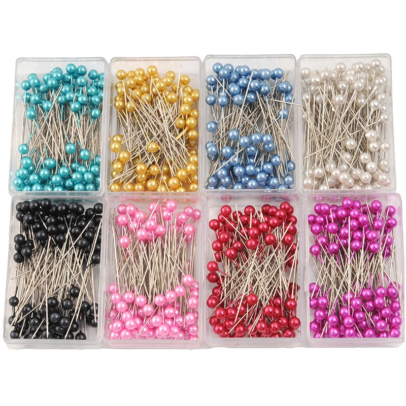 

1000Pcs/Set 40mm Round Pearl Head Needles Stitch Sewing Straight Pins For Dressmaking DIY Sewing Tools Positioning Accessories